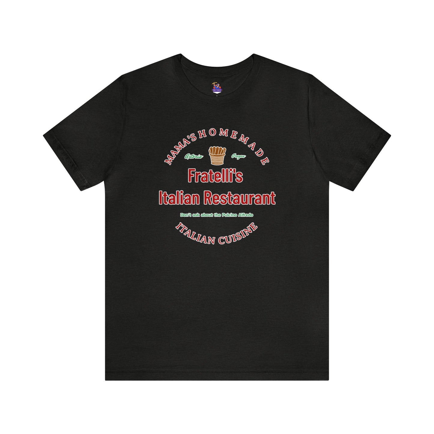 Fratelli's Italian Restaurant Unisex Jersey Short Sleeve Tee Fratelli's Goonies Pirate's Pasta-Lover Apparel Goonies Nostalgia Wear