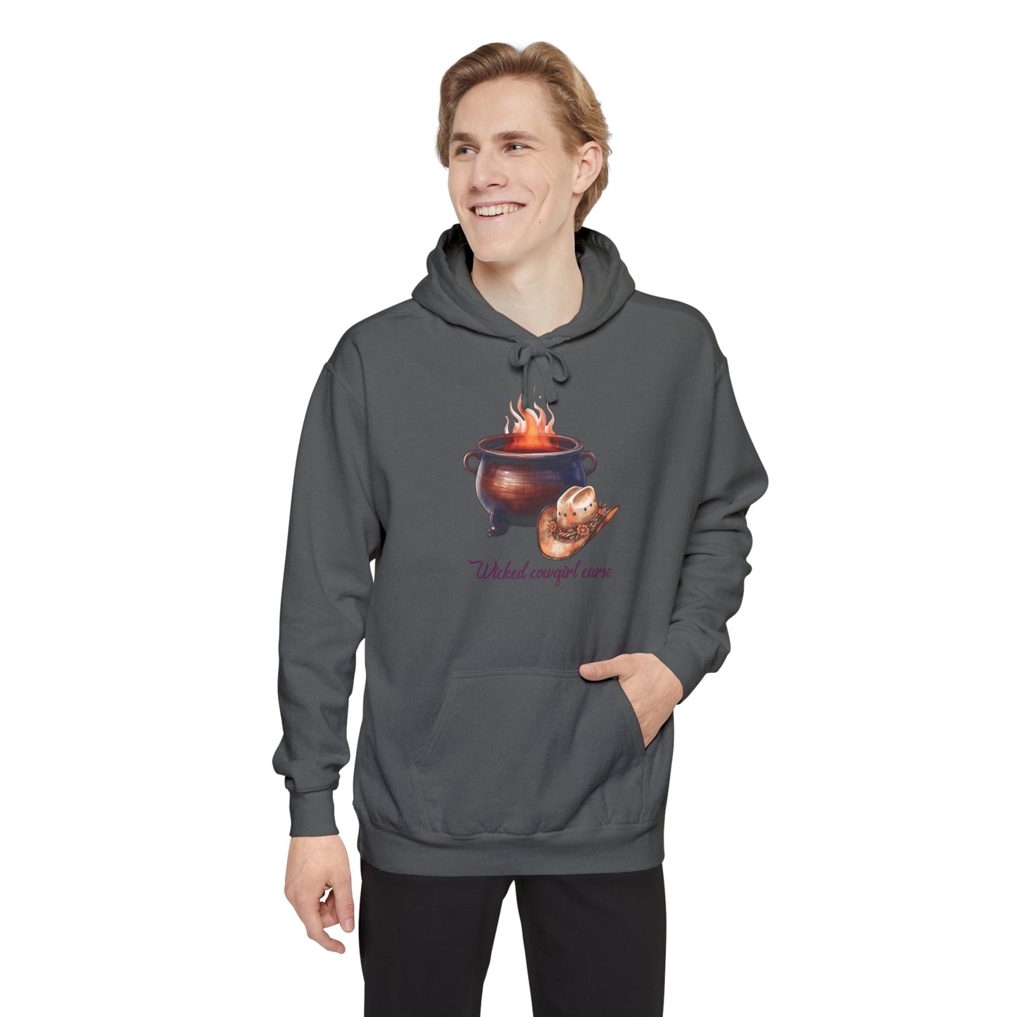 Wicked Cowgirl Curse Western Halloween Unisex Garment-Dyed Hoodie