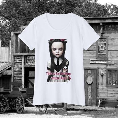 My Resting Witch Face Halloween with Wednesday Addams Women's Organic Short Sleeve T-Shirt