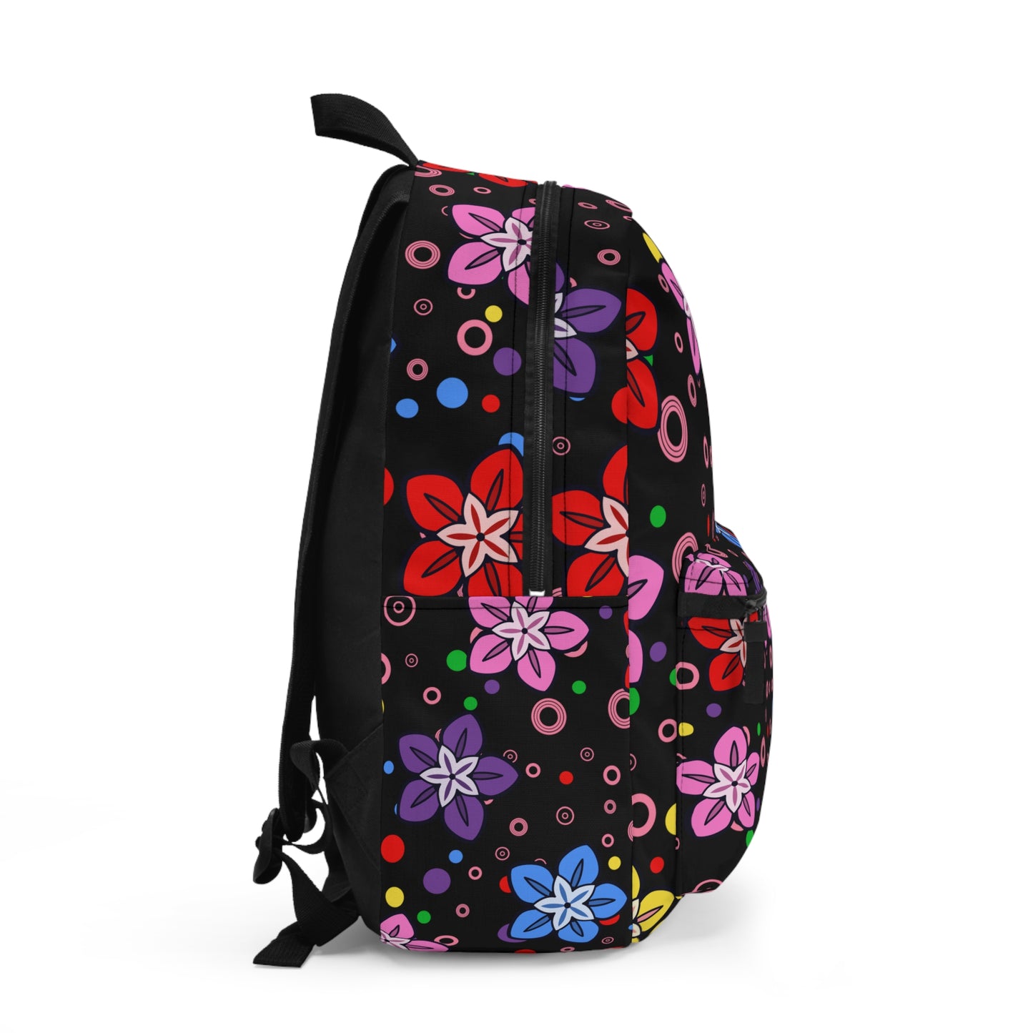 Retro Colorful Flowers All over Back to School Backpack