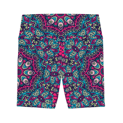 Purple Boho Vibes Workout Shorts - AOP Design for Stylish Comfort