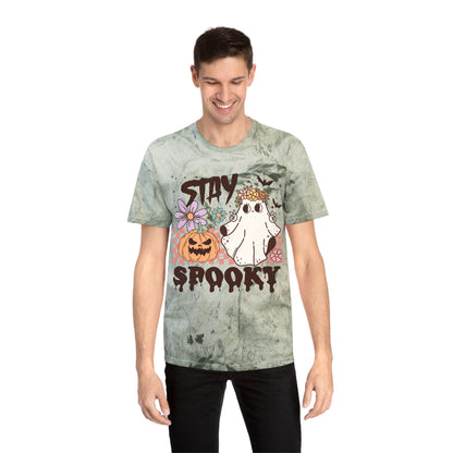 Stay Spooky Retro Groovy Halloween Unisex Color Blast T-Shirt Gifts for Him Gifts for Her