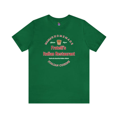 Fratelli's Italian Restaurant Unisex Jersey Short Sleeve Tee Fratelli's Goonies Pirate's Pasta-Lover Apparel Goonies Nostalgia Wear