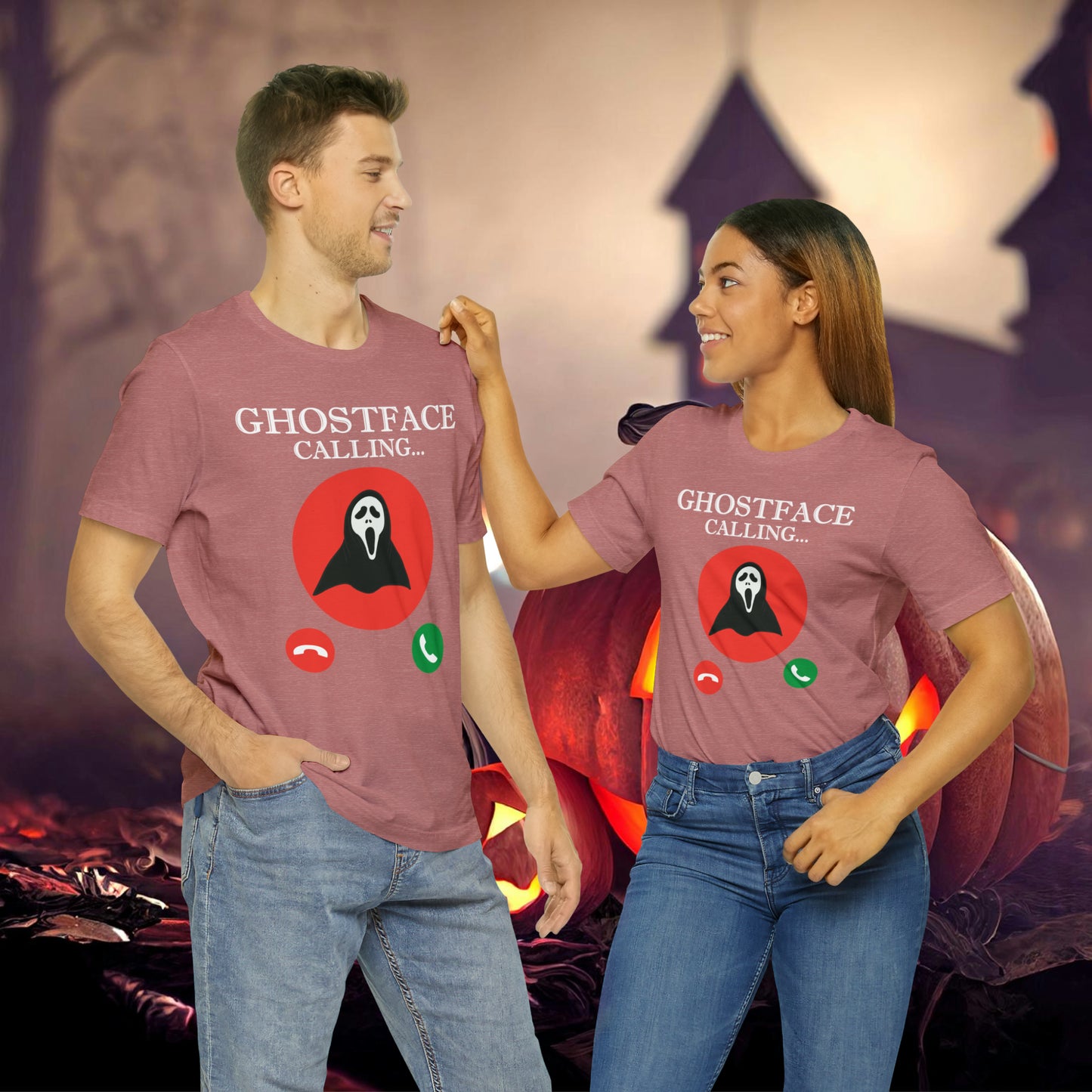 Ghost Face is Calling Halloween Unisex Jersey Short Sleeve Tee Gifts For her Gifts for Him