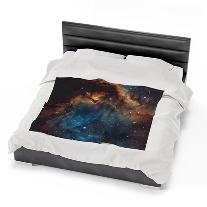 Colorful Galaxy Velveteen Plush Blanket