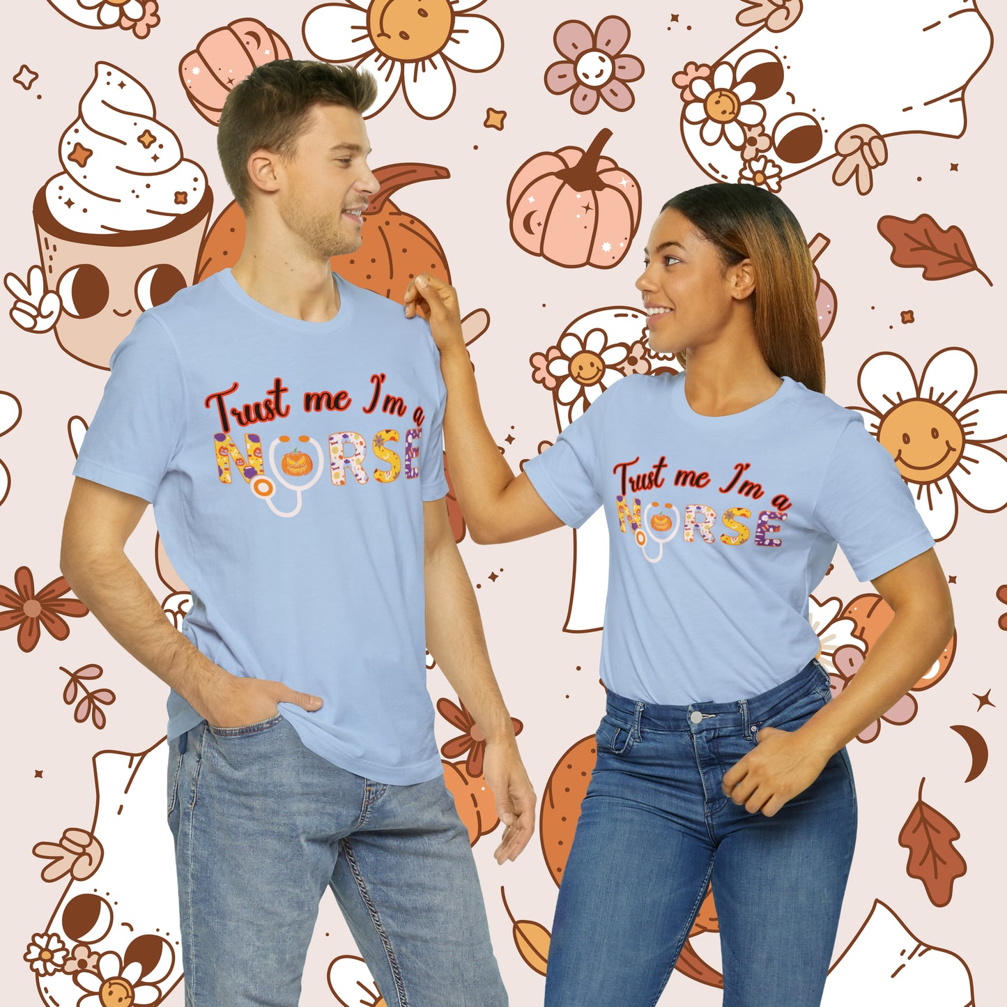 Trust me I'm a Nurse Halloween Retro Unisex Jersey Short Sleeve Tee