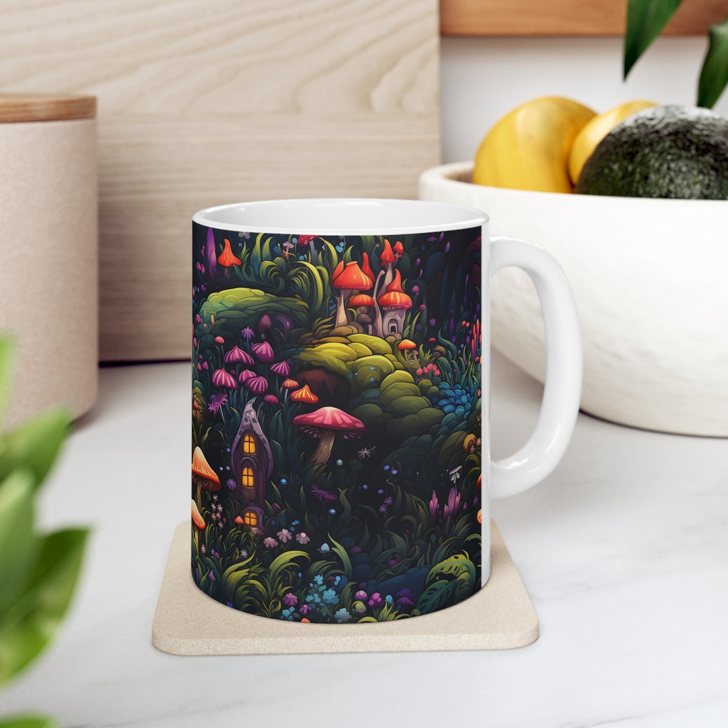 Fairy Garden Wonderland Cottage Mug - A Perfect Way to Enjoy Your Morning Brew" Ceramic Mug 11oz