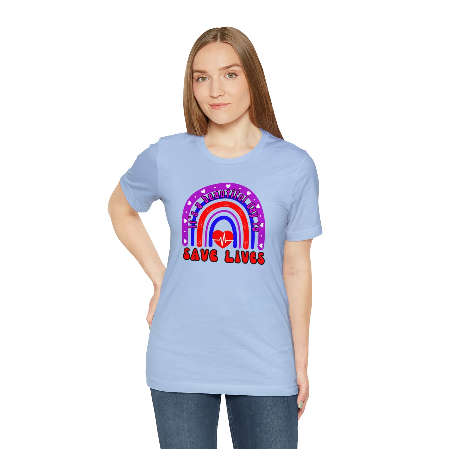 It's a Good Day to Save Lives, Nurse Unisex Jersey Tee Bella+Canvas 3001 Healthcare Gift Medical Students, Various Sizes Available