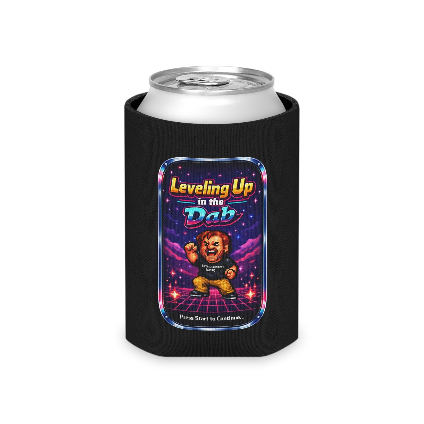 Leveling Up in the Dab Retro  Drink Koozie