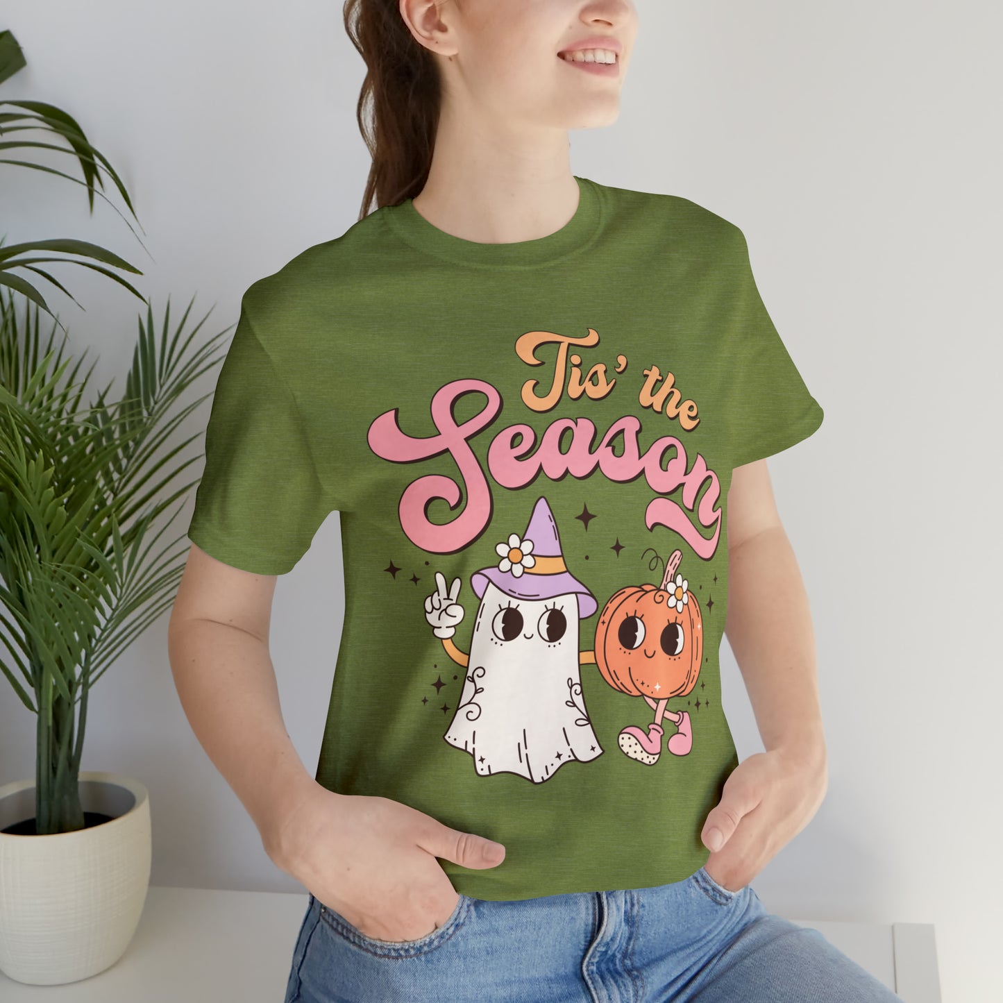 Tis The Season Retro Groovy Halloween Unisex Jersey Short Sleeve Tee GIfts for Him Gifts for Her