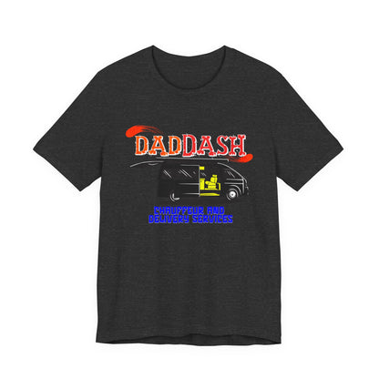 Dad Dash T-Shirt, Unisex Short Sleeve Tee for Dads, Funny Father's Day Gift, Auto Dad Humor Shirt