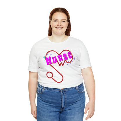 Nurse Love Unisex Jersey Tee Bella+Canvas 3001 Healthcare Gift Medical Students, Soft Fabric, Various Sizes Available