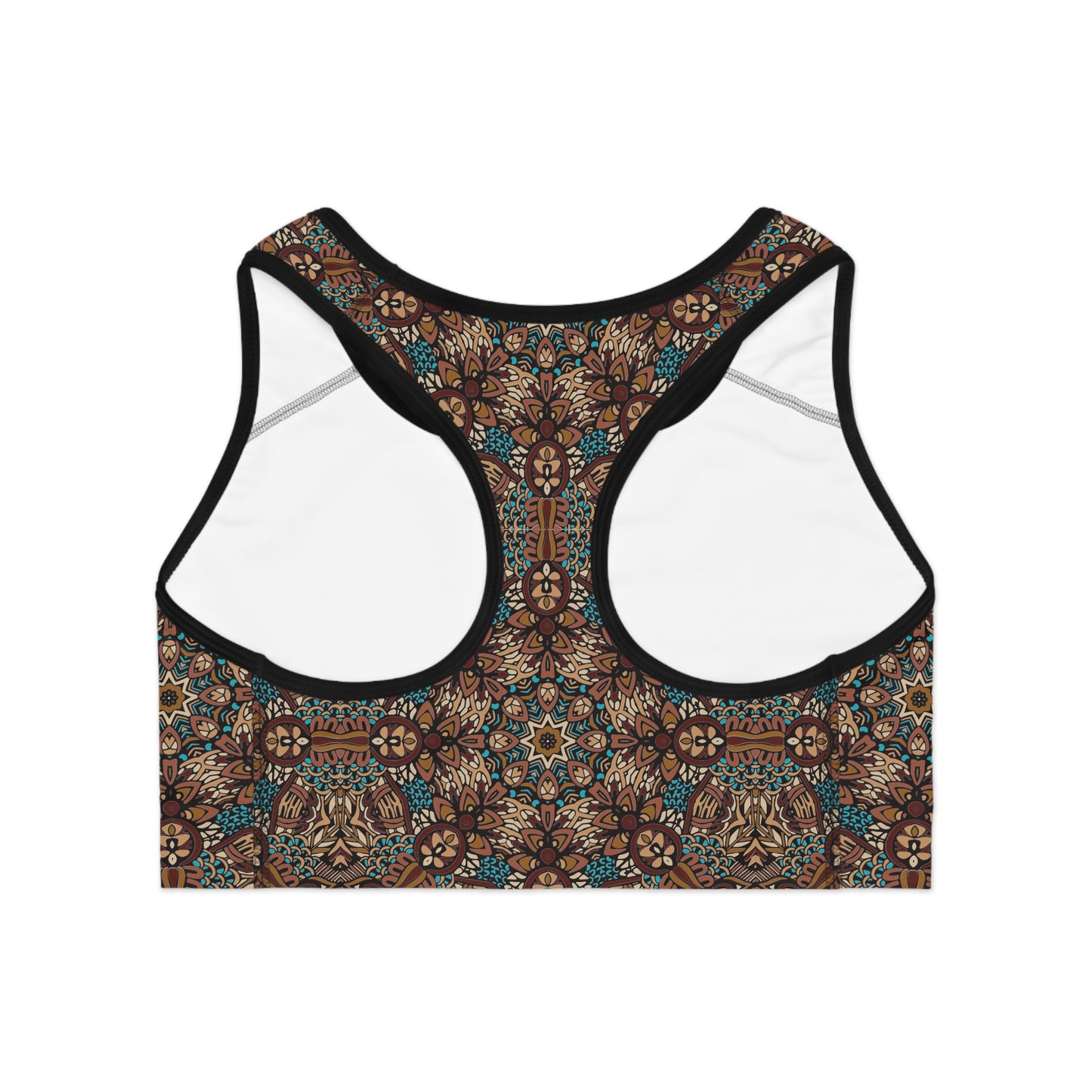 Earthy Brown Boho Chic Women's Sports Bra (AOP)