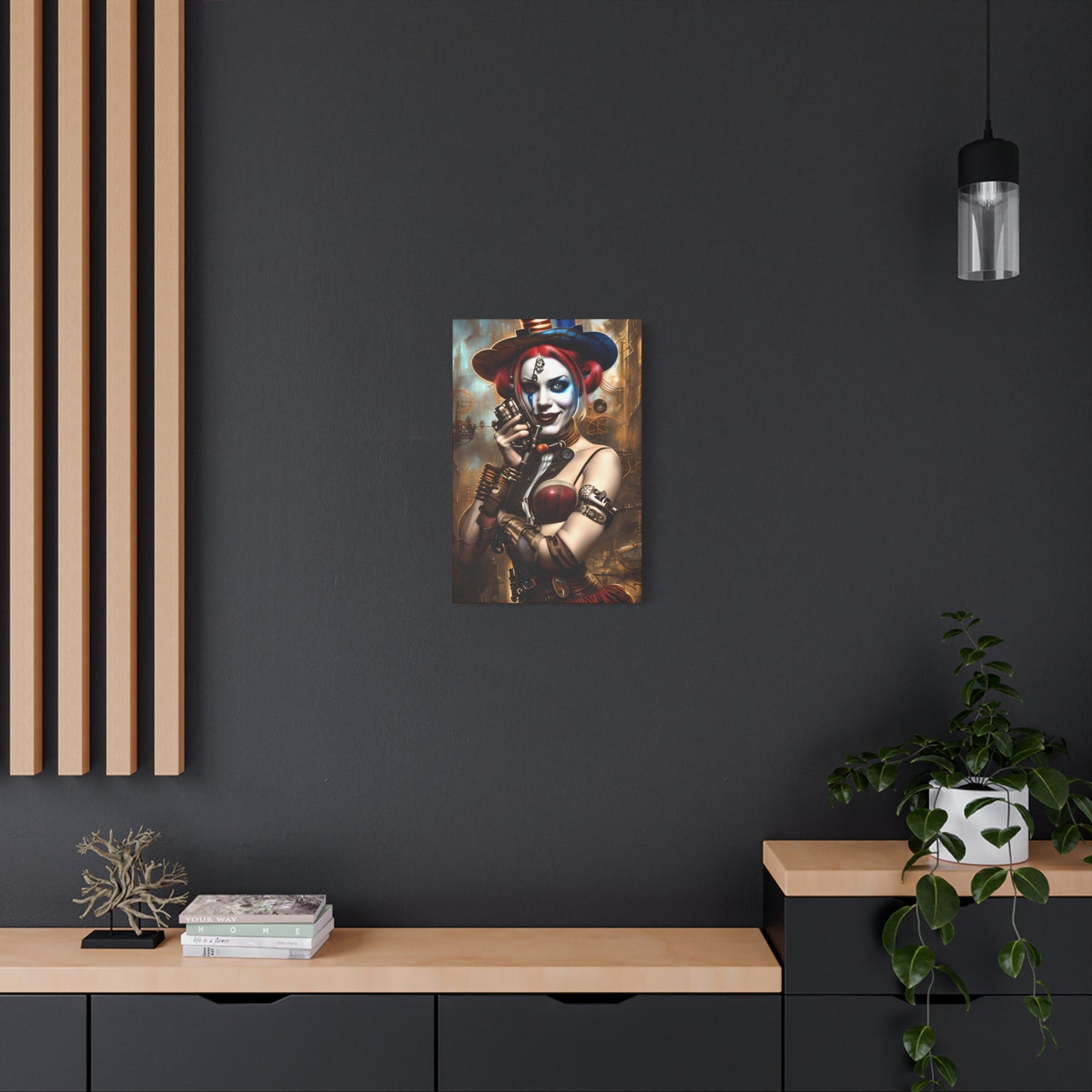 Hyper Realistic Steampunk Harley Quinn Matte Canvas, Stretched, 1.25"