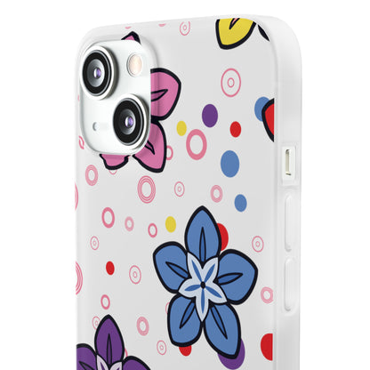 Retro Colorful Flowers Flexi Cases for IPhone and Samsung