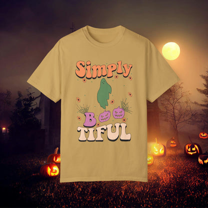 Simply Bootiful Retro Groovy Halloween Unisex Garment-Dyed T-shirt Gifts for Her Gifts for him