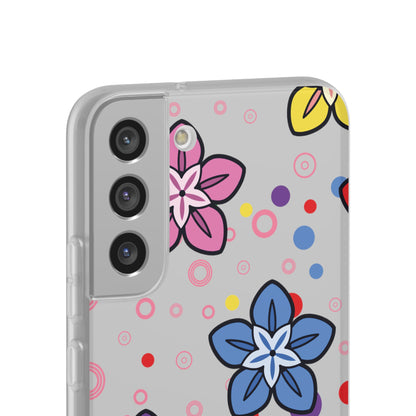 Retro Colorful Flowers Flexi Cases for IPhone and Samsung