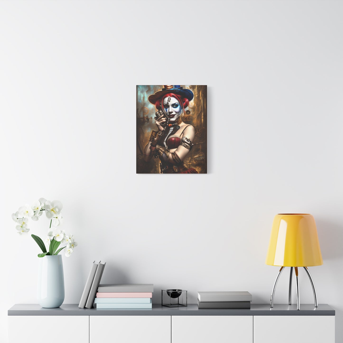 Hyper Realistic Steampunk Harley Quinn Matte Canvas, Stretched, 1.25"