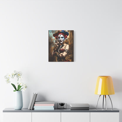 Hyper Realistic Steampunk Harley Quinn Matte Canvas, Stretched, 1.25"