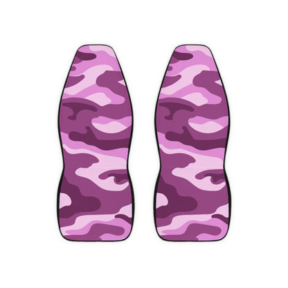 Pink Camo Polyester Car Seat Covers