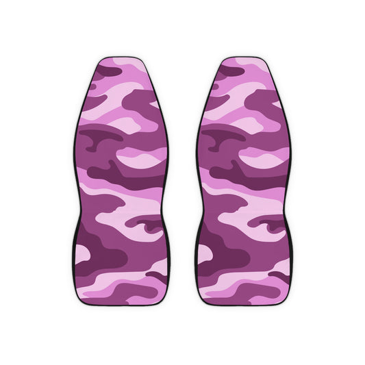 Pink Camo Polyester Car Seat Covers