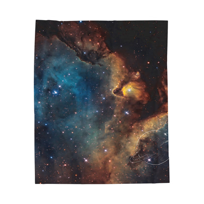 Colorful Galaxy Velveteen Plush Blanket