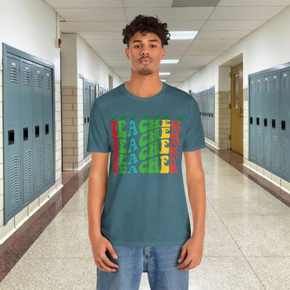 Colorful Teacher Unisex Jersey Short Sleeve Tee