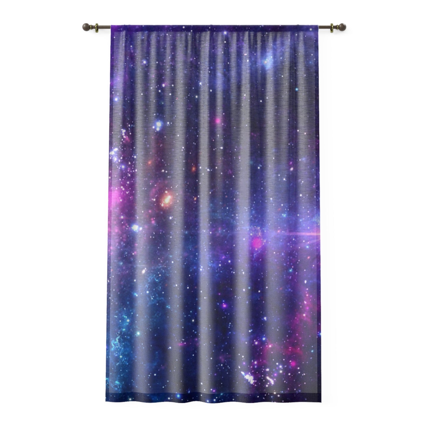 Purple Beyond the Stars Outer Space Out of this World Window Curtain