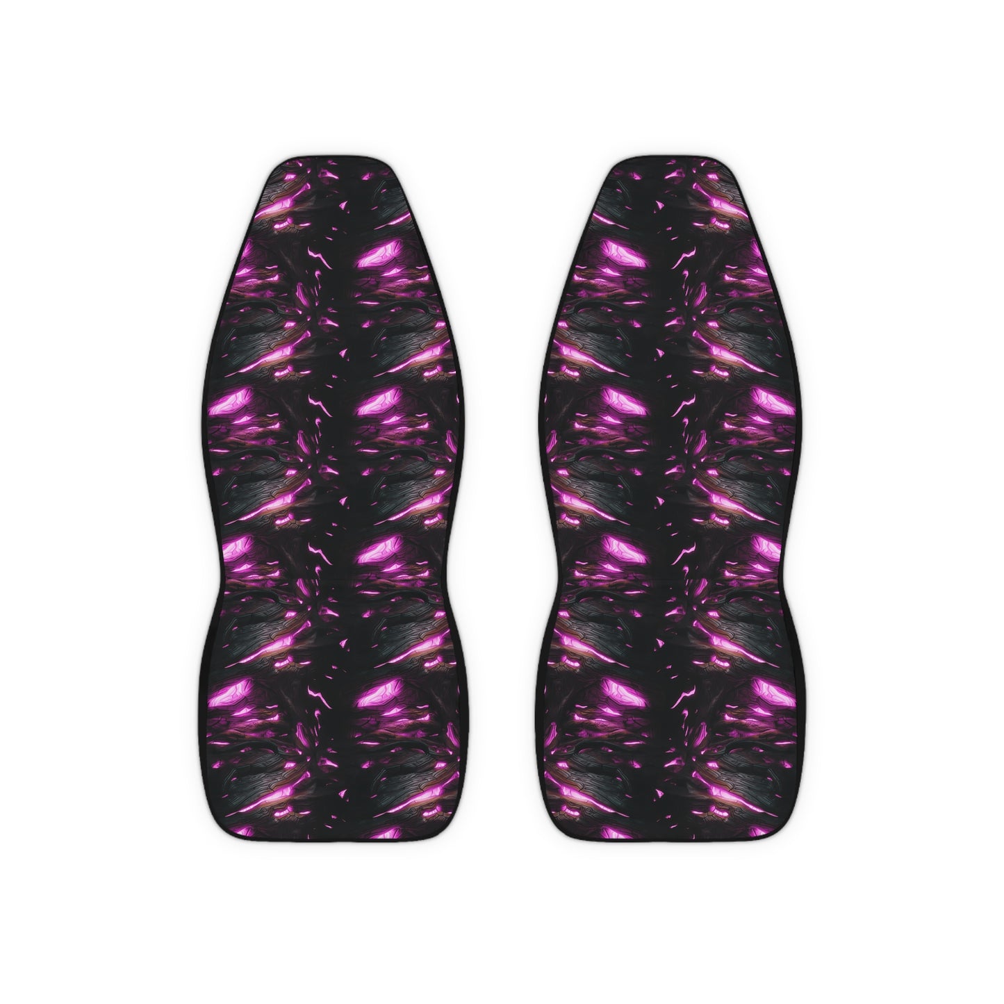 Galaxy Glow Car Seat Covers — Purple Nebula Polyester Front Seat Protector