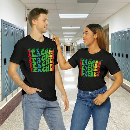 Colorful Teacher Unisex Jersey Short Sleeve Tee