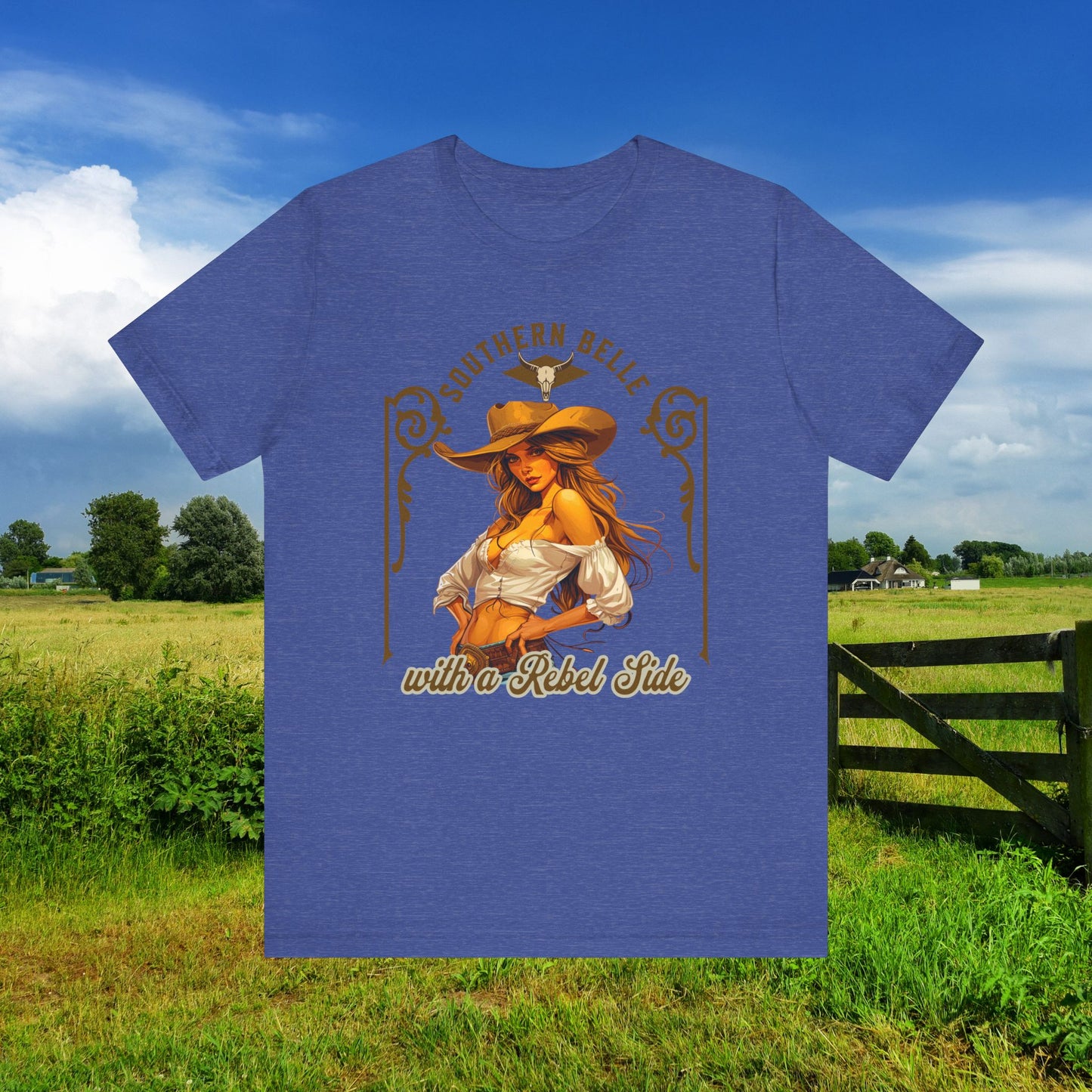 Southern Belle Statement Tee, Vintage Graphic Shirt, Country Lifestyle Apparel, Gift for Her, Summer Fashion