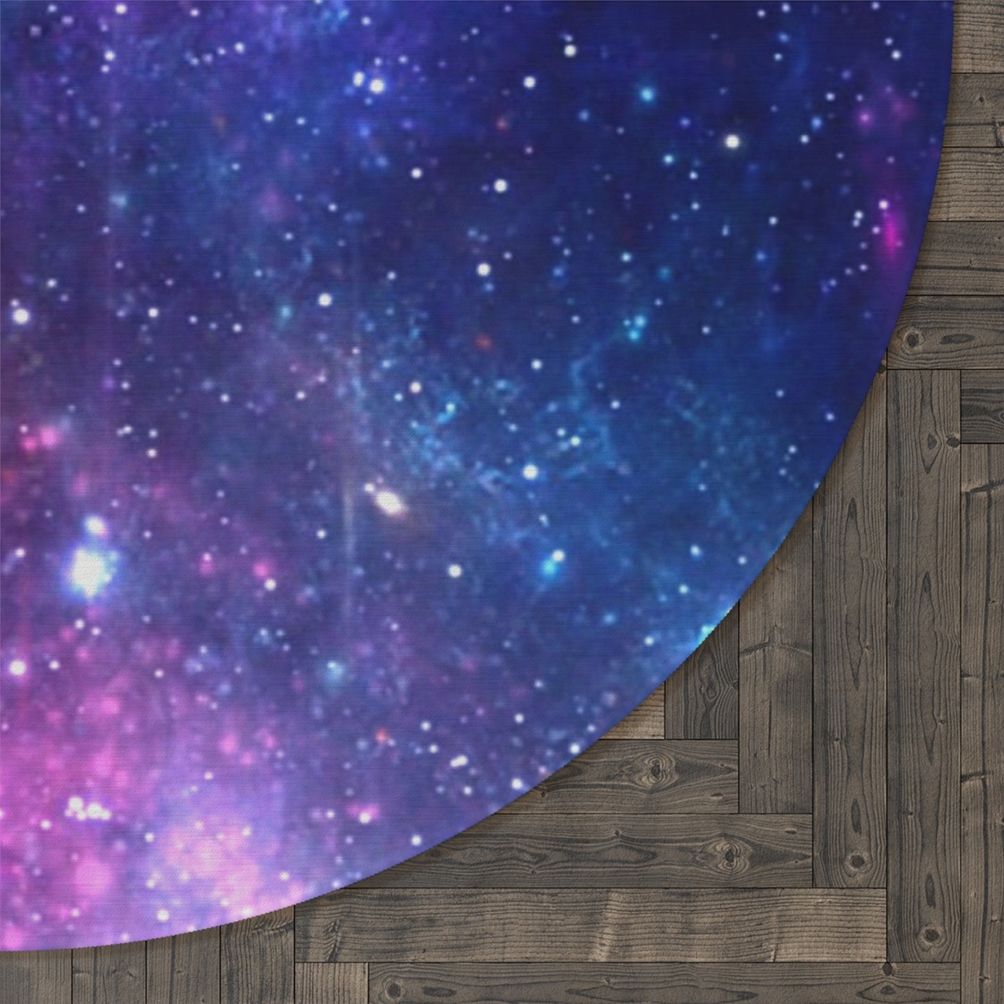 Purple Beyond the Stars Outer Space Out of this World Round Rug