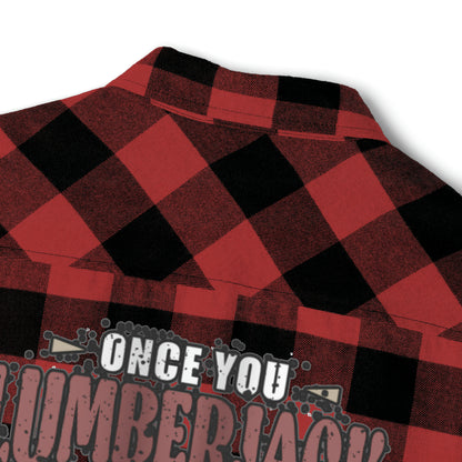 Lumberjack Unisex Flannel Shirt  Forest Fashion Comedy, Woodsy Chic Apparel, Laugh-Inducing Lumberjack Wear Unisex Plaid Power