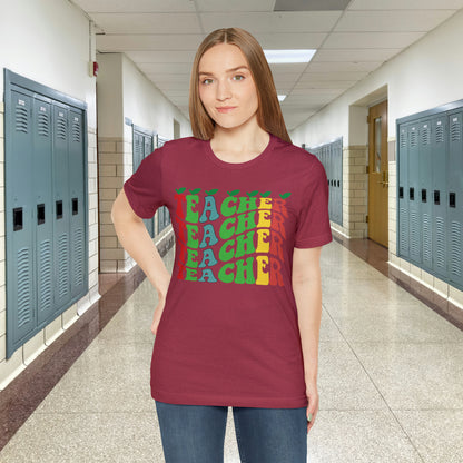 Colorful Teacher Unisex Jersey Short Sleeve Tee