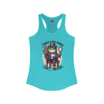 Froggy Indifference: The Chic Racerback Statement Women's Ideal Racerback Tank