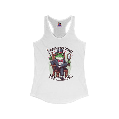 Froggy Indifference: The Chic Racerback Statement Women's Ideal Racerback Tank