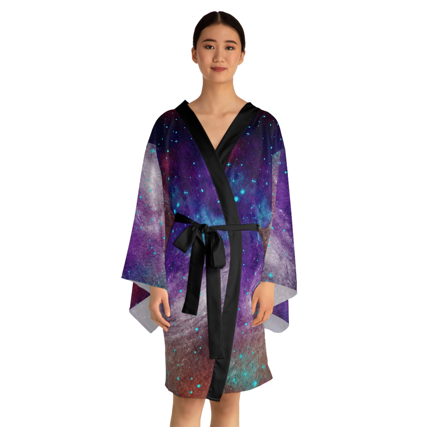 Outer Space Out of this World Long Sleeve Kimono Robe (AOP)