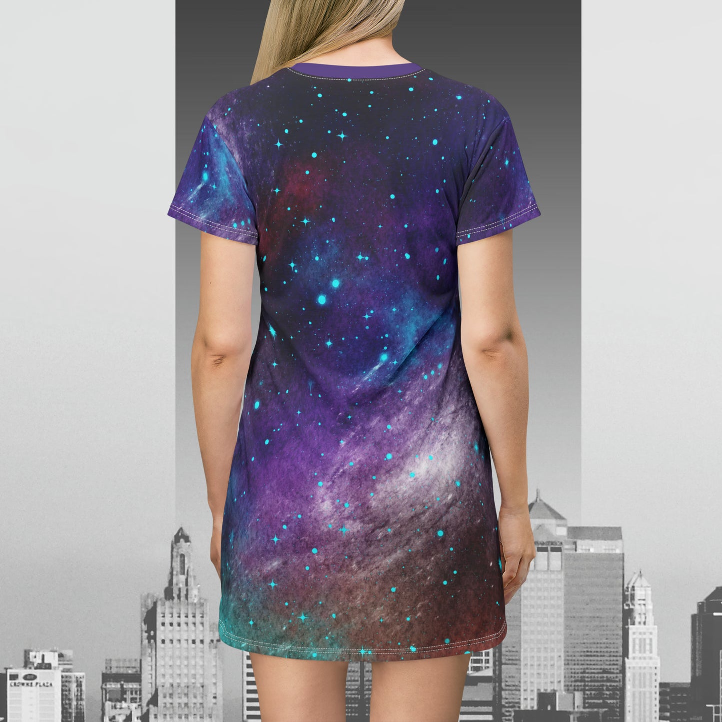 Outer Space Out of this World T-Shirt Dress (AOP)