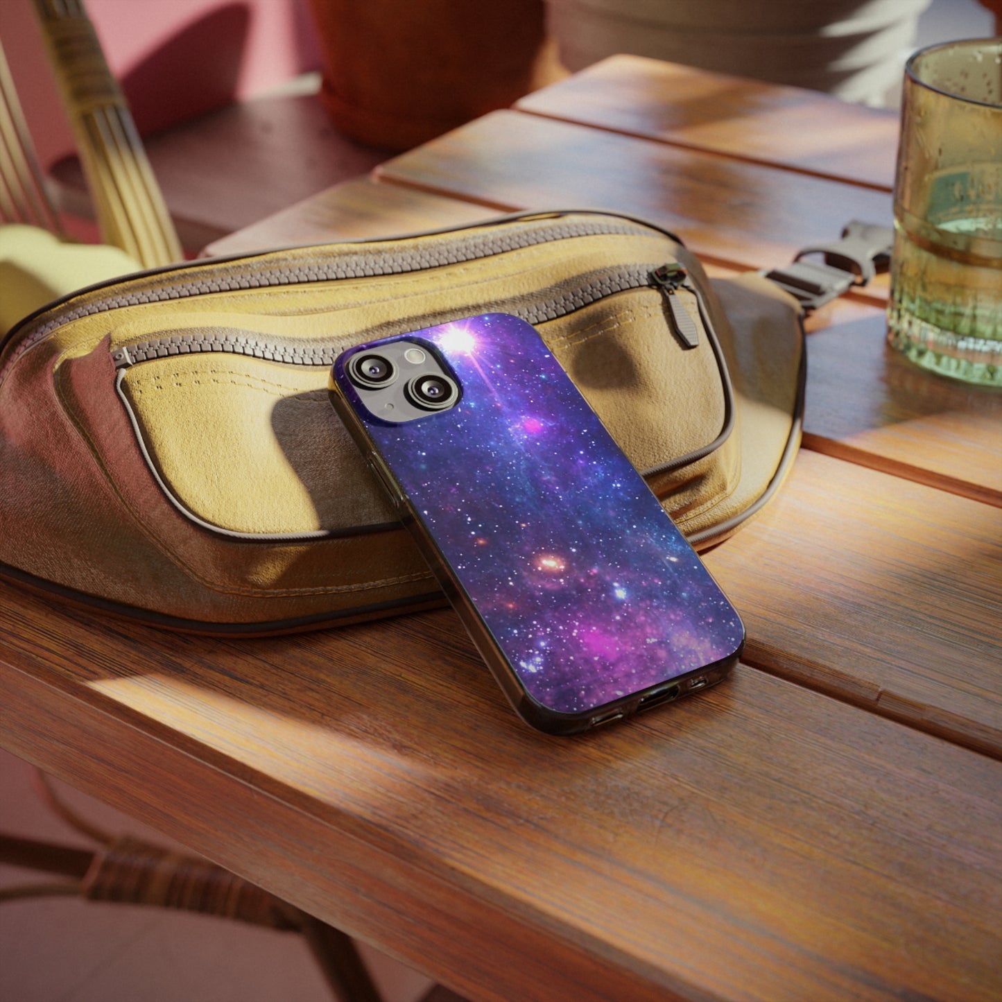 Purple Beyond the Stars Outer Space Out of this World Soft Phone Cases