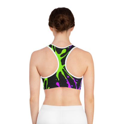 Splatter Pop Sports Bra
