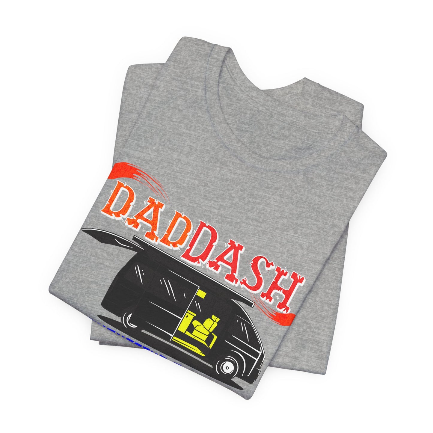 Dad Dash T-Shirt, Unisex Short Sleeve Tee for Dads, Funny Father's Day Gift, Auto Dad Humor Shirt