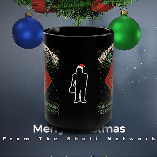 Mug - 'Merry Sessmas' Holiday Black 15oz Coffee Mug (The Shuli Network)