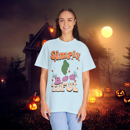 Simply Bootiful Retro Groovy Halloween Unisex Garment-Dyed T-shirt Gifts for Her Gifts for him