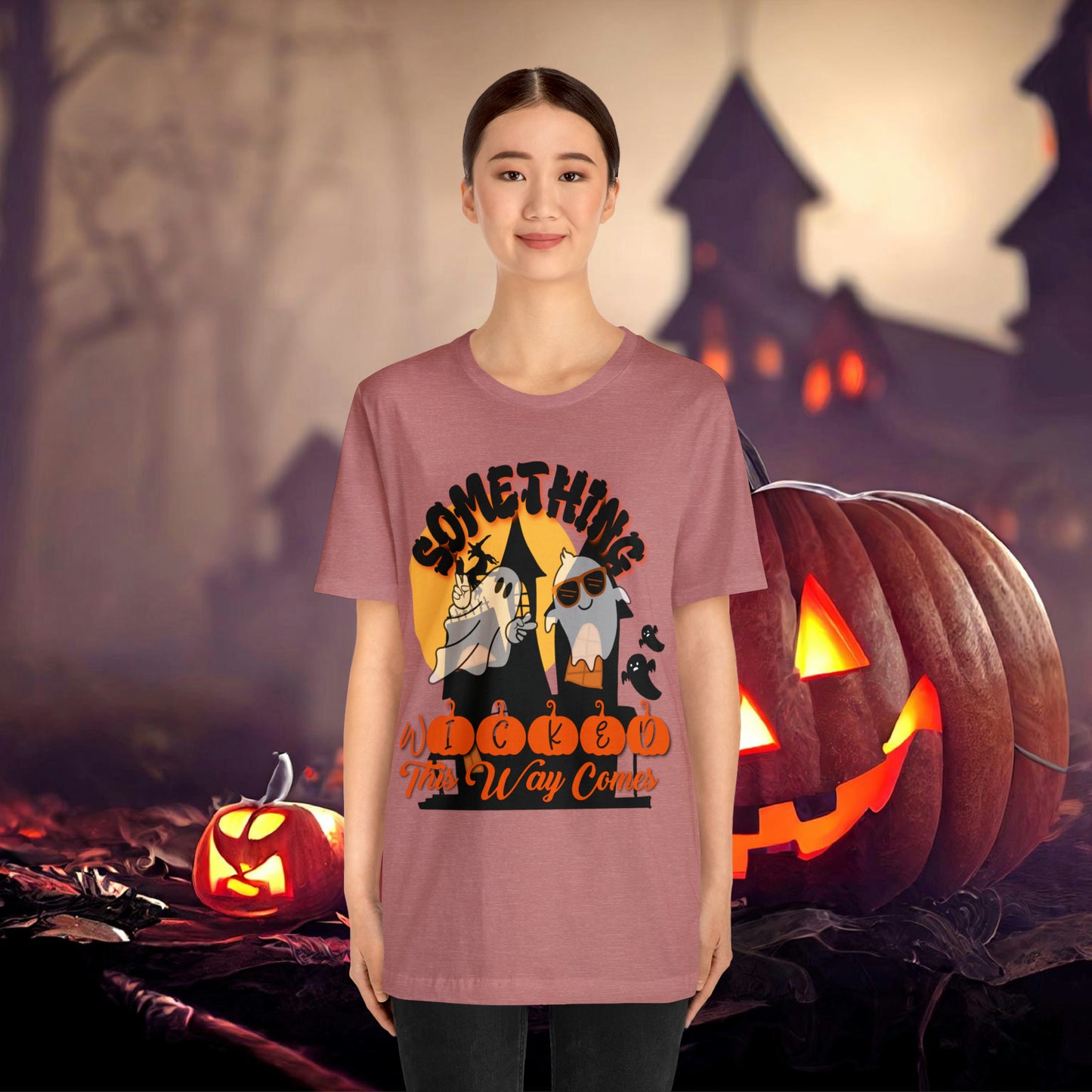 Something Wicked this Way Comes Halloween Unisex Jersey Short Sleeve Tee Gifts for Her Gifts for Him