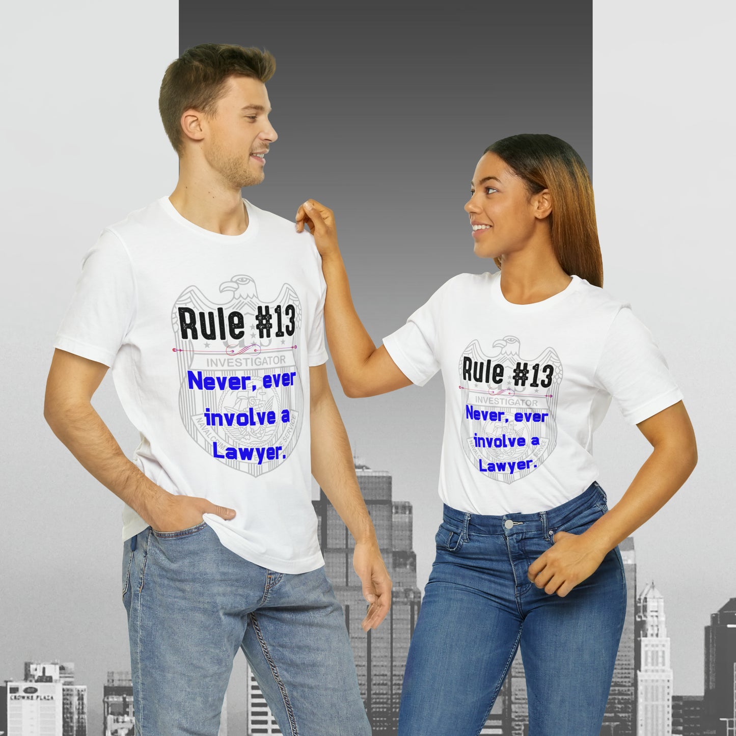 Rules of Gibbs #13 Never, Ever involve Lawyer Unisex Jersey Short Sleeve Tee