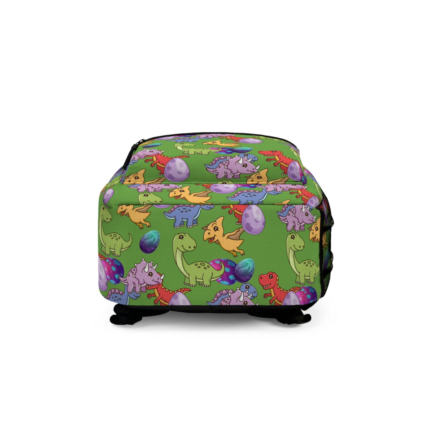 Cute Dinosaurs on Green Background Backpack