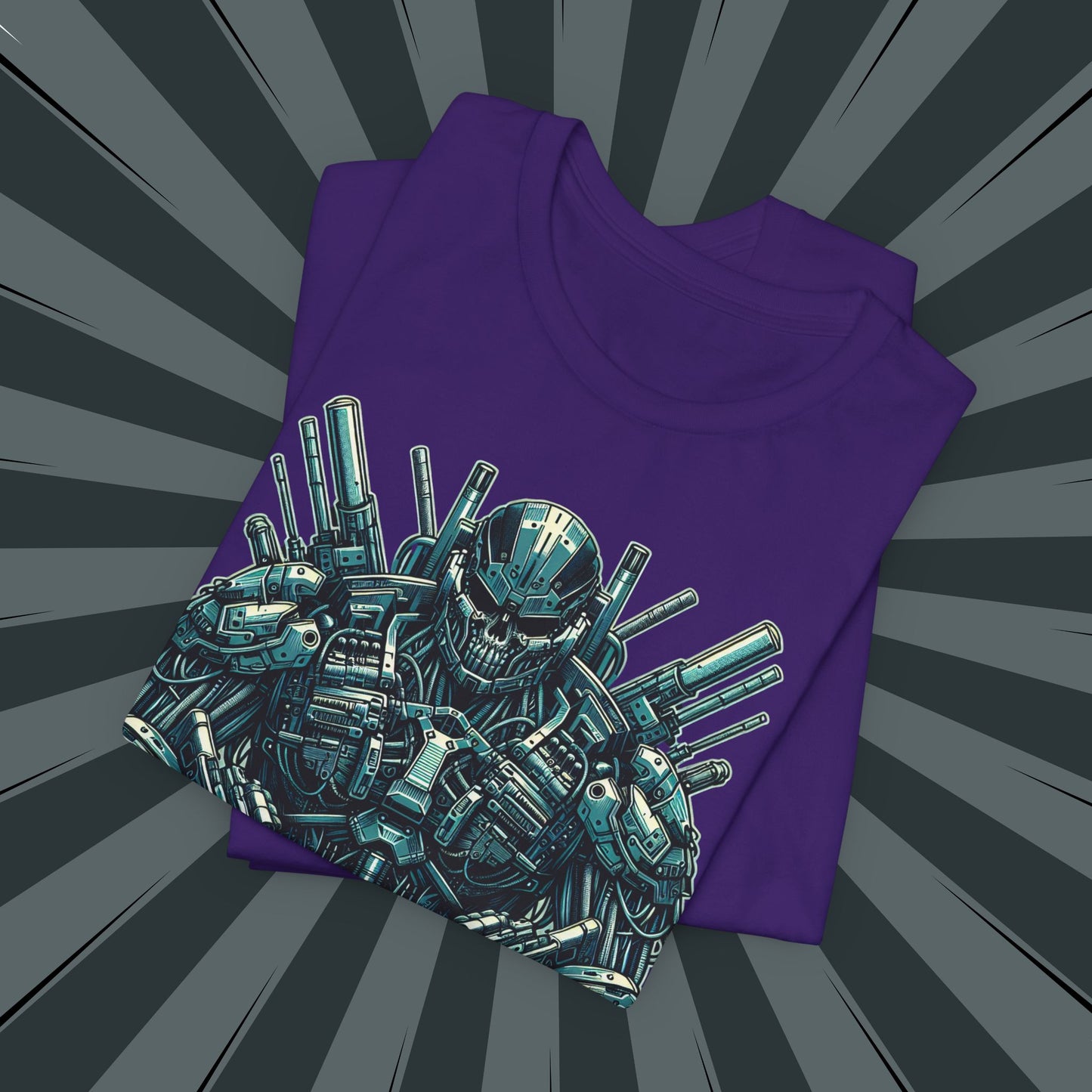 Cyber Warrior Unisex Jersey Tee, Geeky T-Shirt, Sci-Fi Apparel, Graphic Tee, Gift for Gamers, Futuristic Fashion