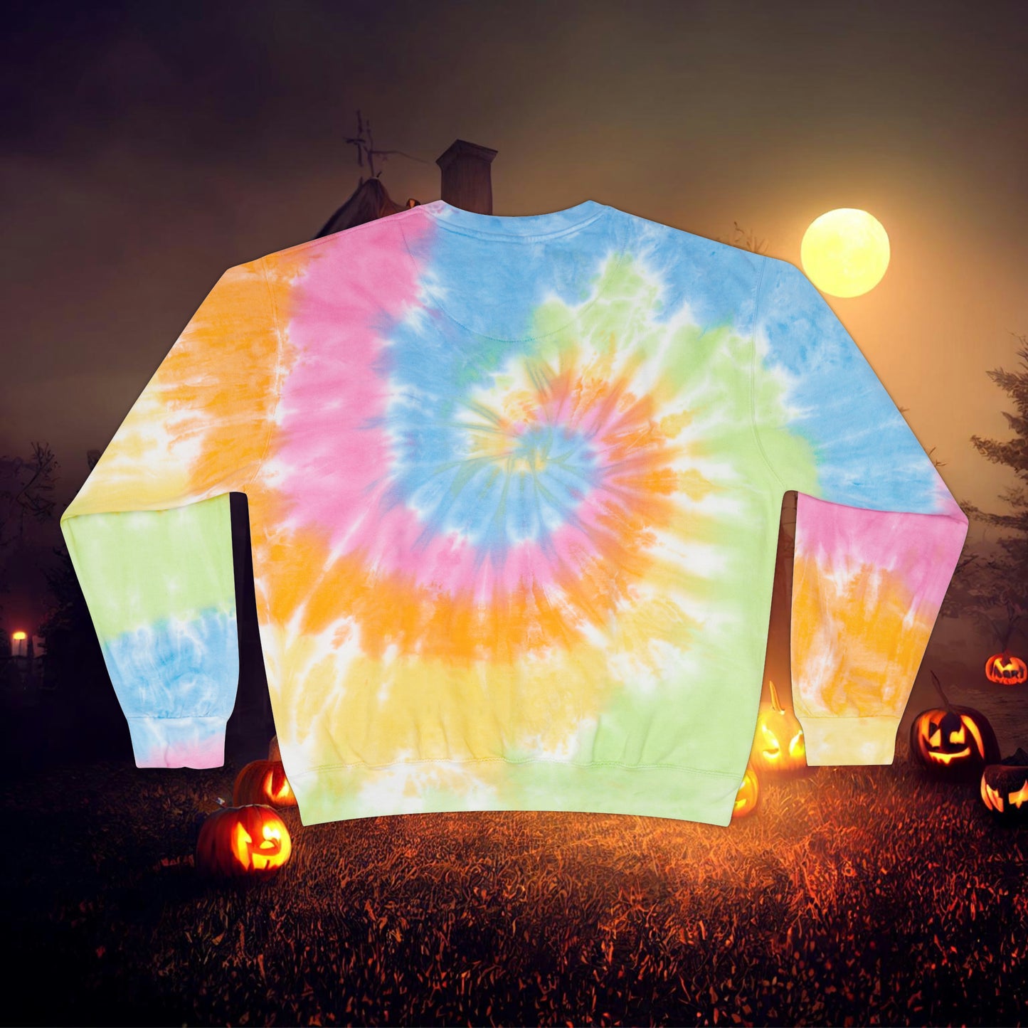 Ghouls just wanna have fun Halloween Retro Unisex Tie-Dye Sweatshirt