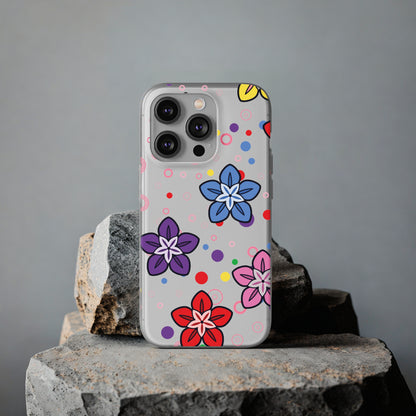 Retro Colorful Flowers Flexi Cases for IPhone and Samsung