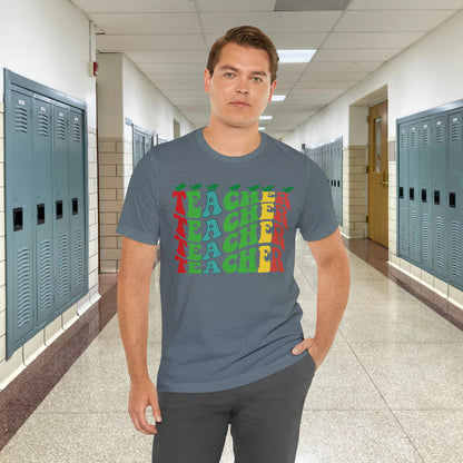 Colorful Teacher Unisex Jersey Short Sleeve Tee